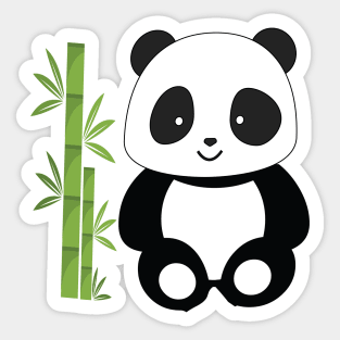 Cute panda doodle Sticker